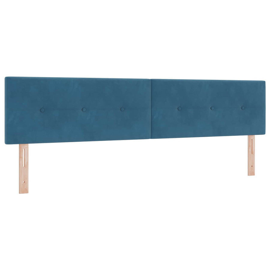 Boxspringbed met matras Donkerblauw 200 x 200 cm Fluweel