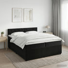 Boxspringbed met matras 200x200 cm zwart fluweel