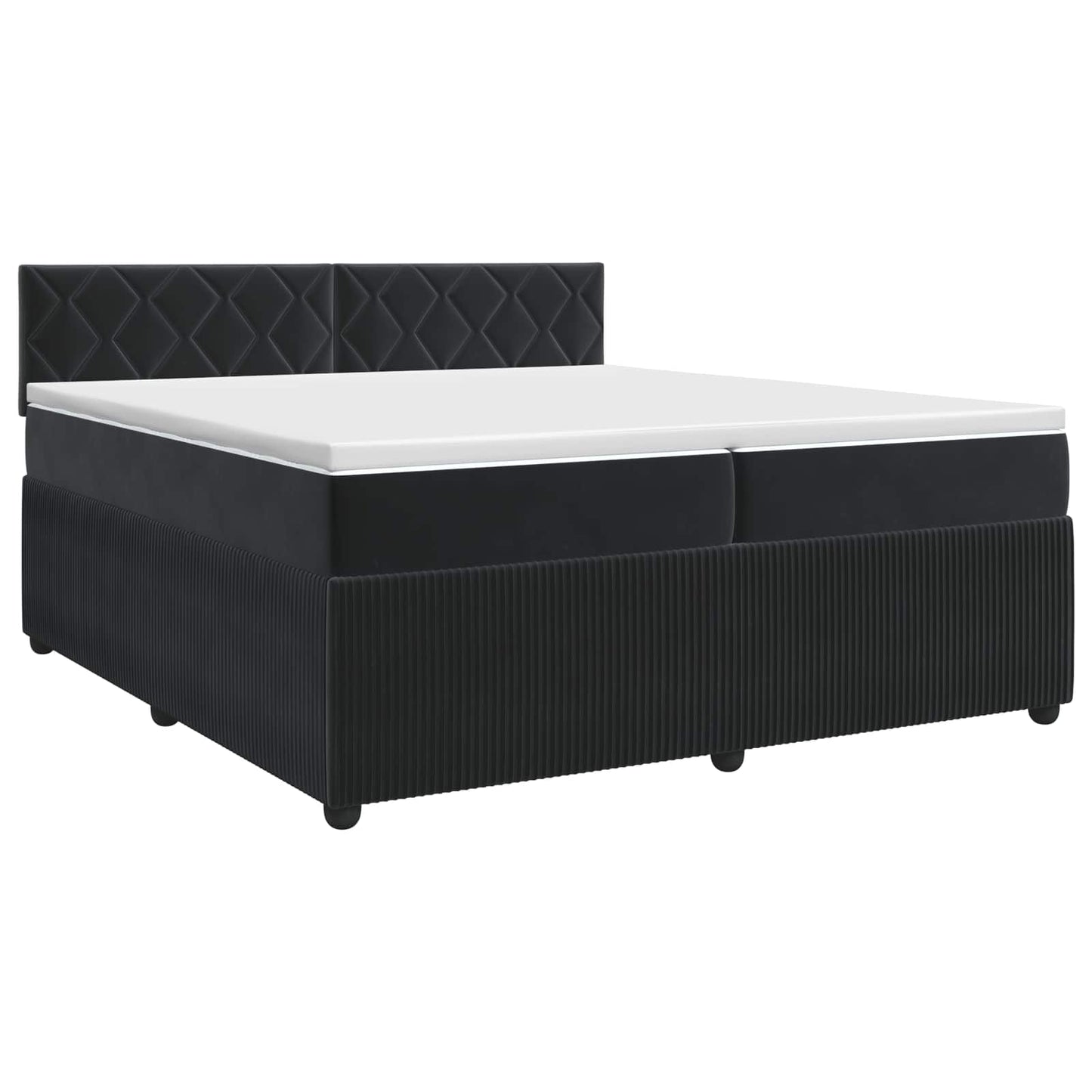 Boxspringbed met matras Zwart 200 x 200 cm Fluweel