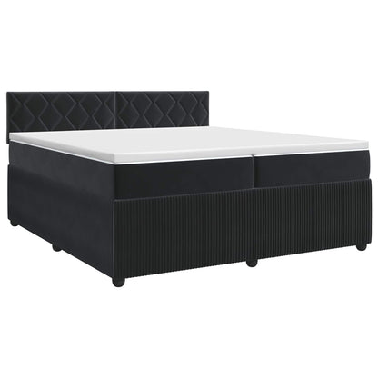 Boxspringbed met matras Zwart 200 x 200 cm Fluweel