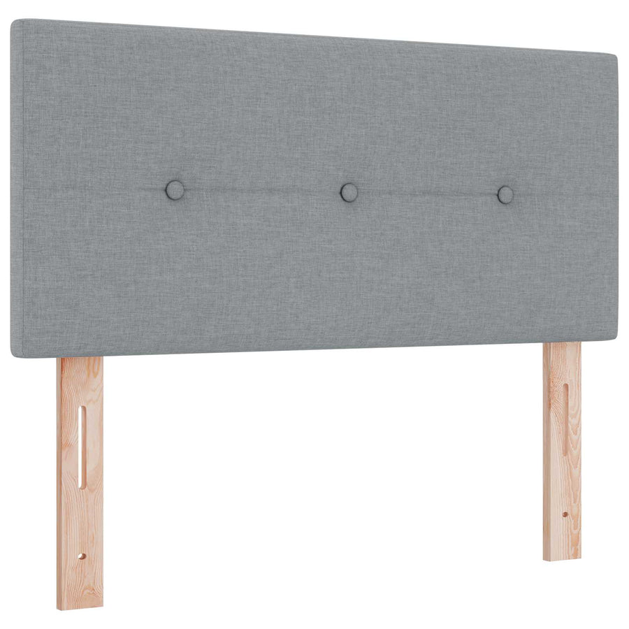 Boxspringbed met matras Lichtgrijs 90 x 190 cm Stof