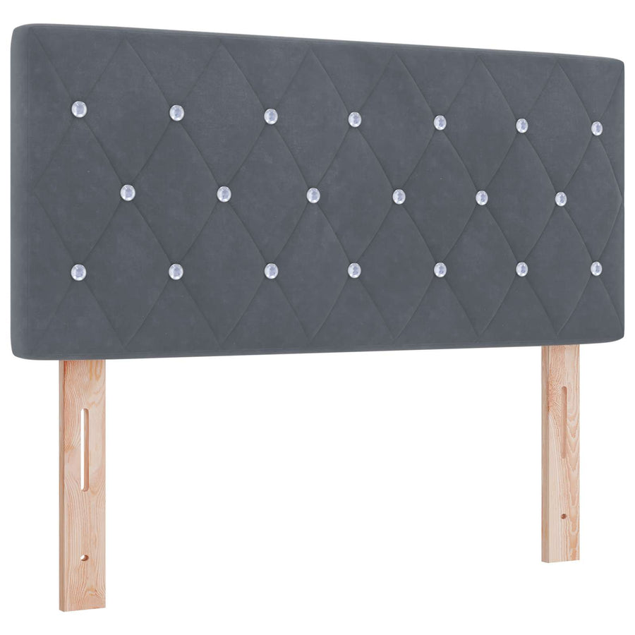 Boxspringbed met matras Donkergrijs 90 x 190 cm Fluweel