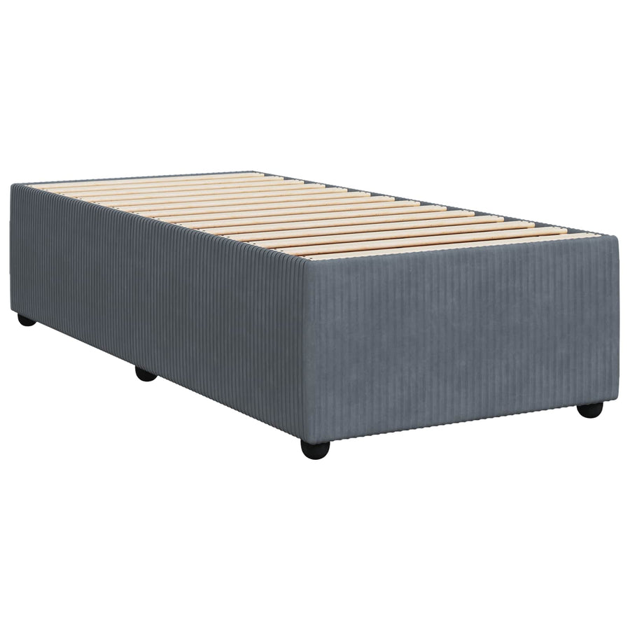 Boxspringbed met matras Donkergrijs 90 x 190 cm Fluweel