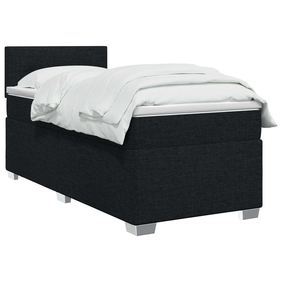 Boxspring Bed met Matras en LED Zwart 80 x 200 cm Stof
