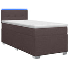 Boxspringbed met matras donkerbruin 80x200 cm