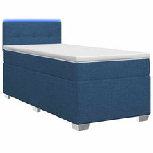 Boxspring Bed met Matras en LED Blauw 80 x 200 cm Stof