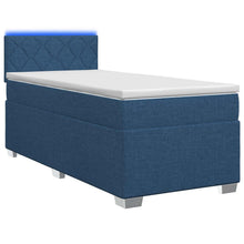 Boxspring Bed met Matras en LED Blauw 80 x 200 cm Stof