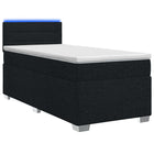 Bed met matras LED 90x190 cm zwart stof