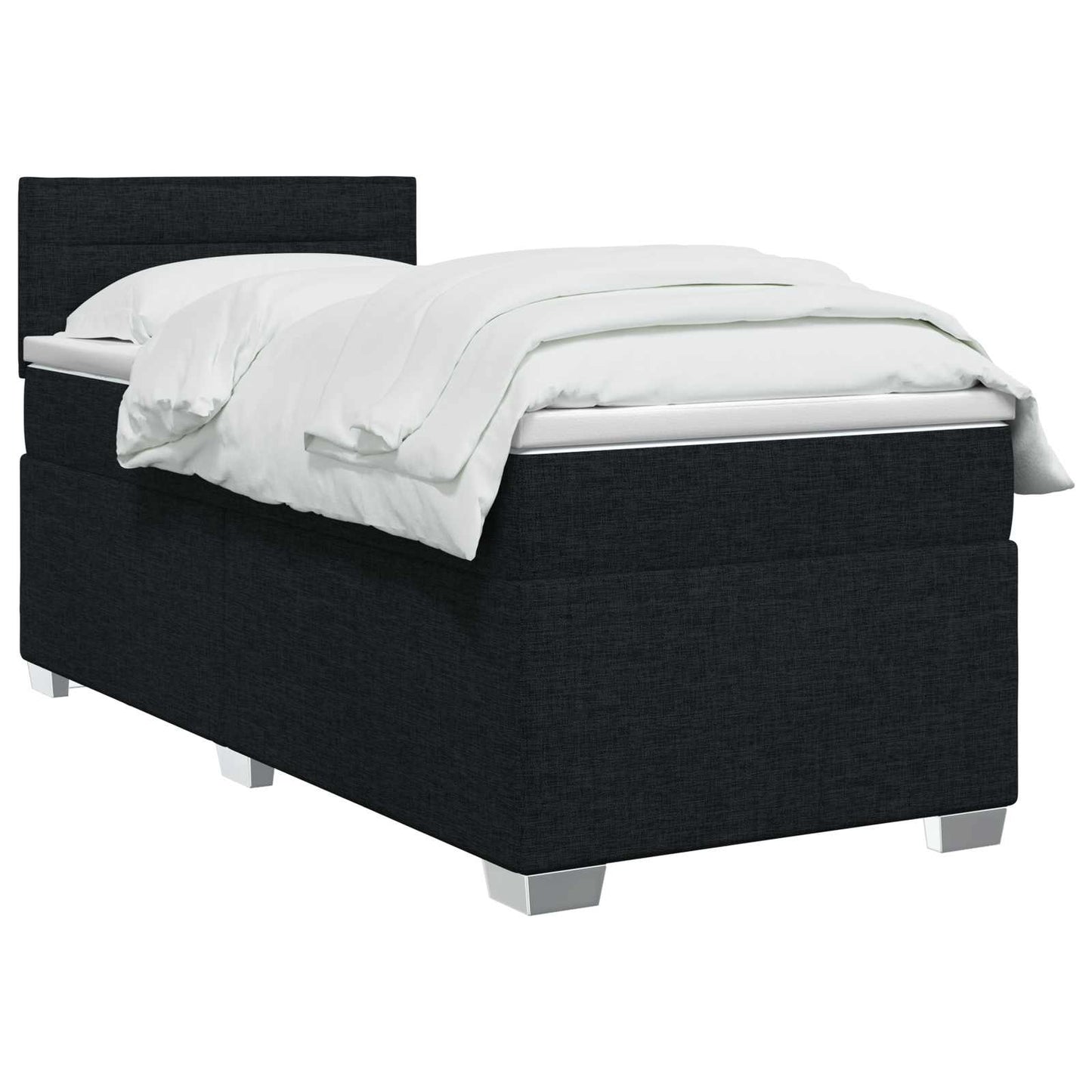 Boxspring Bed met Matras en LED Zwart 90 x 190 cm Stof