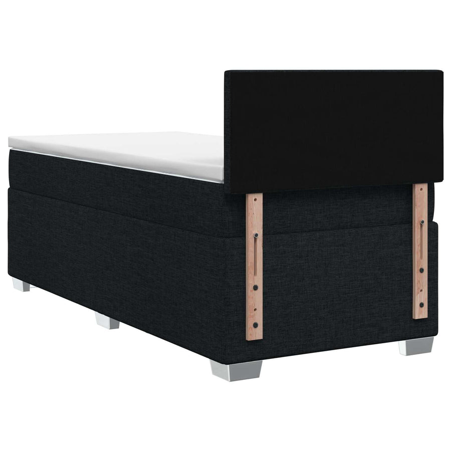 Boxspring Bed met Matras en LED Zwart 90 x 200 cm Stof