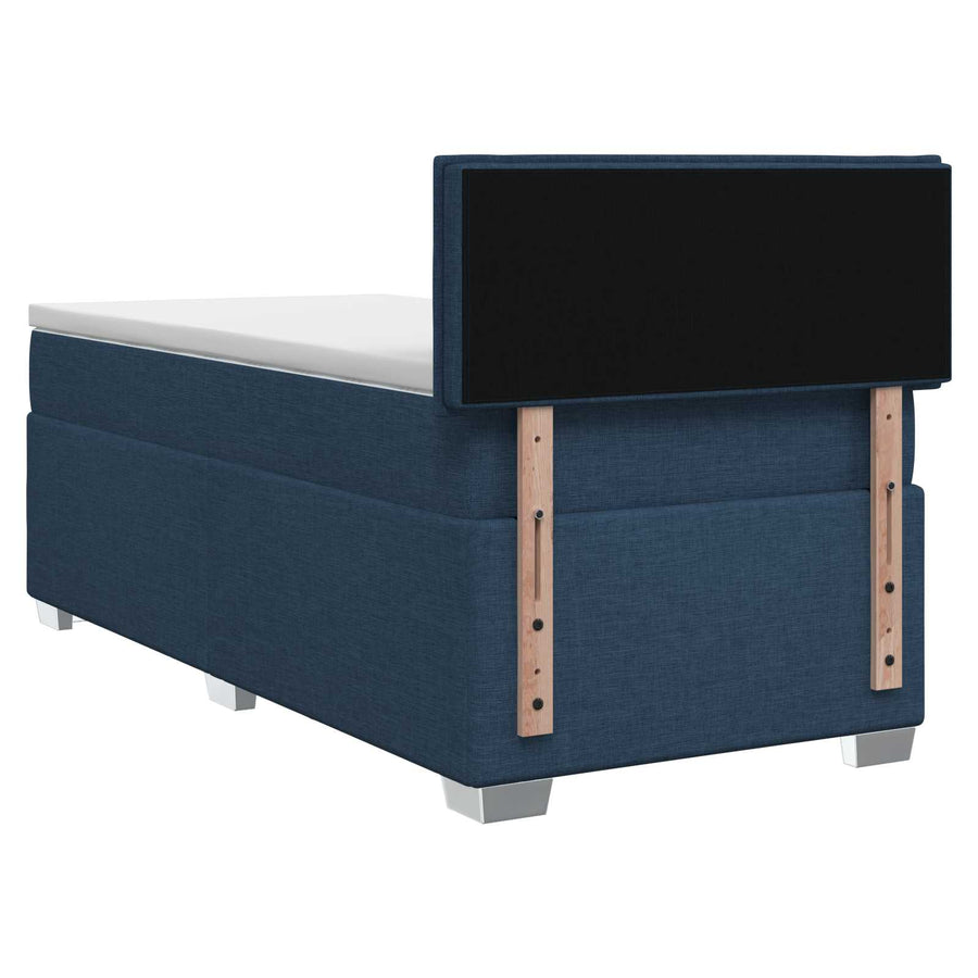 Boxspring Bed met Matras en LED Blauw 100 x 200 cm Stof