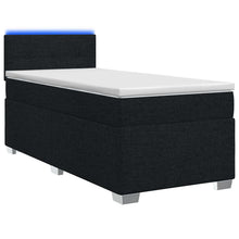 Boxspring Bed met Matras en LED Zwart 100 x 200 cm Stof