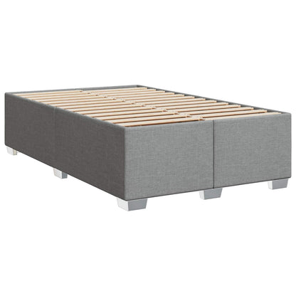 Boxspring Bed met Matras en LED Lichtgrijs 120 x 190 cm Stof