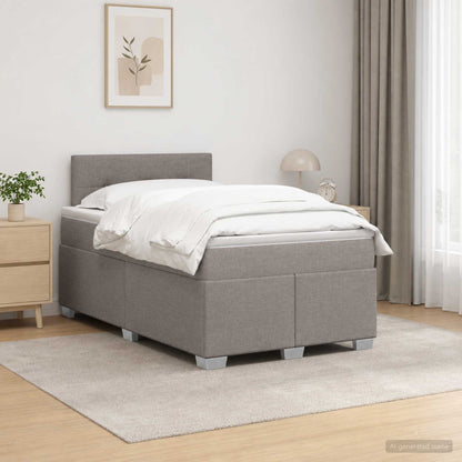 Boxspring Bed met Matras en LED Taupe 120 x 190 cm Stof