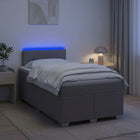 Boxspring bed 120x190 cm taupe met matras en LED