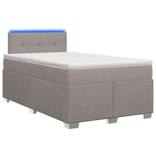 Boxspring Bed met Matras en LED Taupe 120 x 190 cm Stof