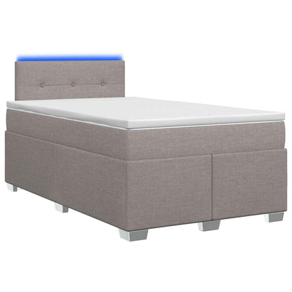 Boxspring Bed met Matras en LED Taupe 120 x 190 cm Stof