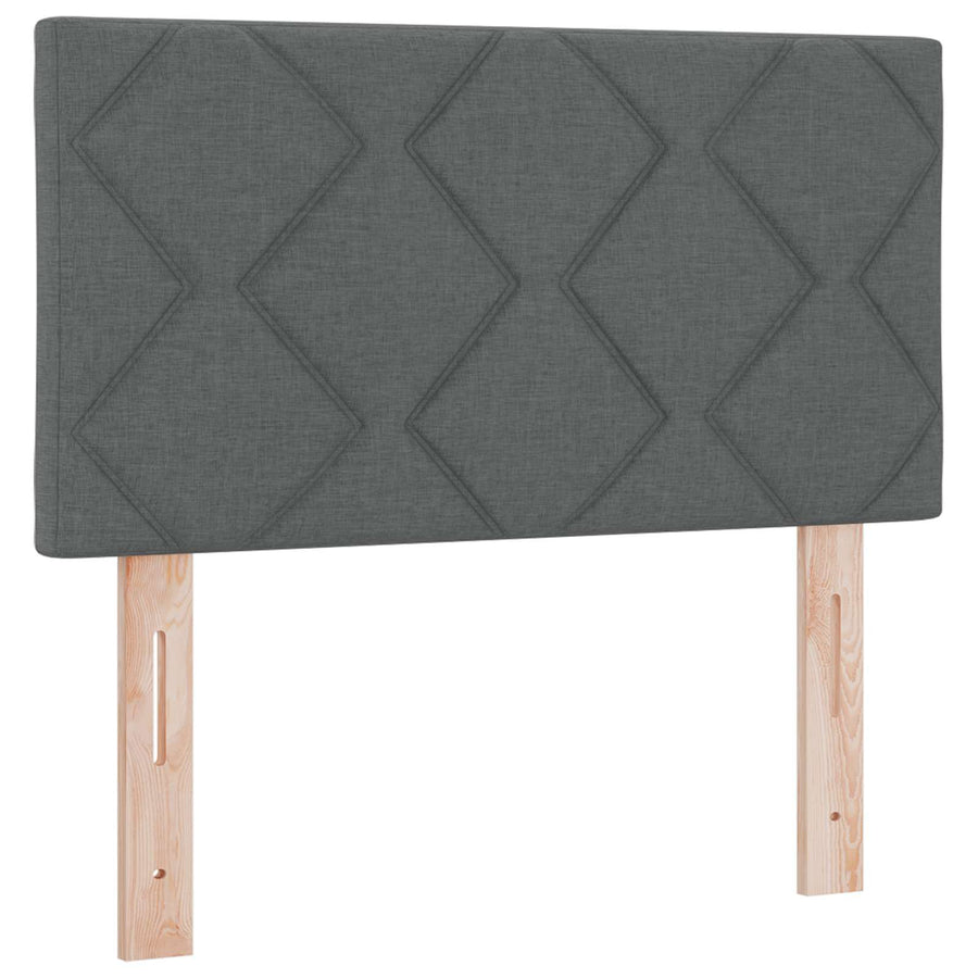 Boxspring Bed met Matras en LED Donkergrijs 120 x 190 cm Stof