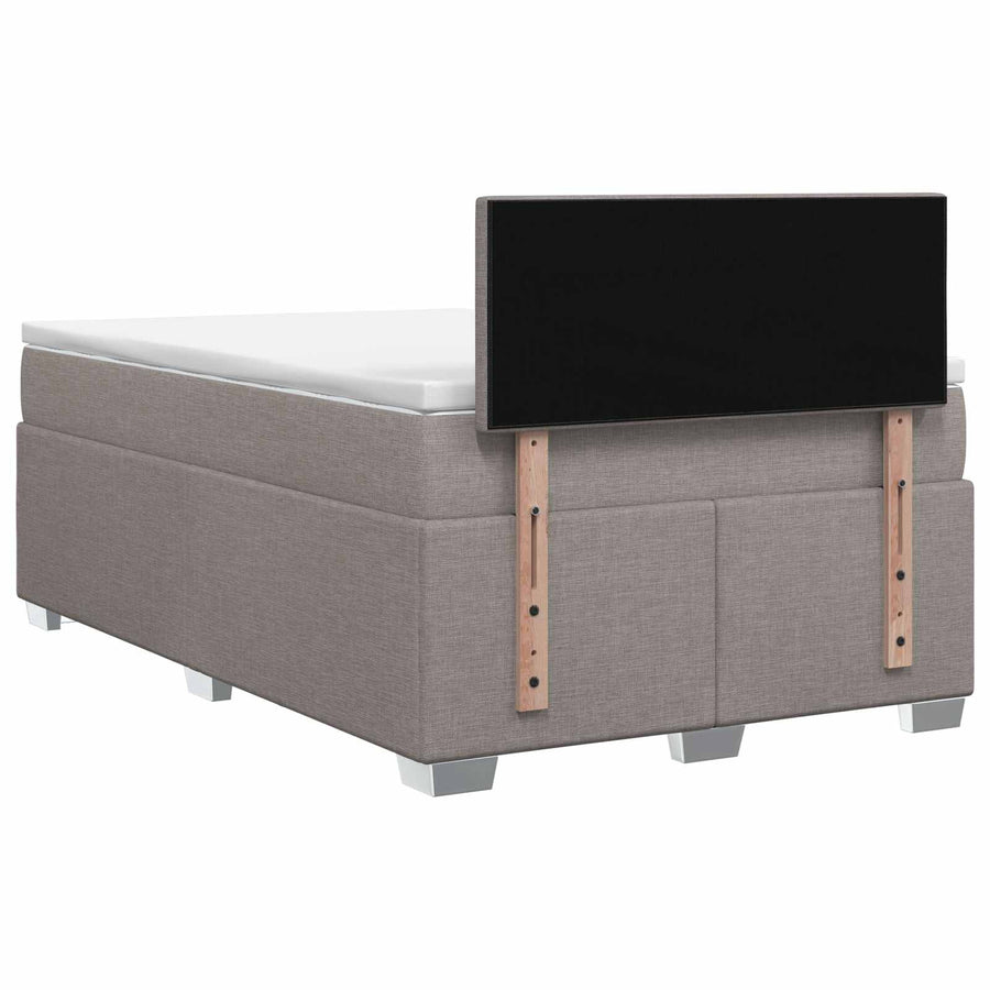 Boxspring Bed met Matras en LED Taupe 120 x 190 cm Stof