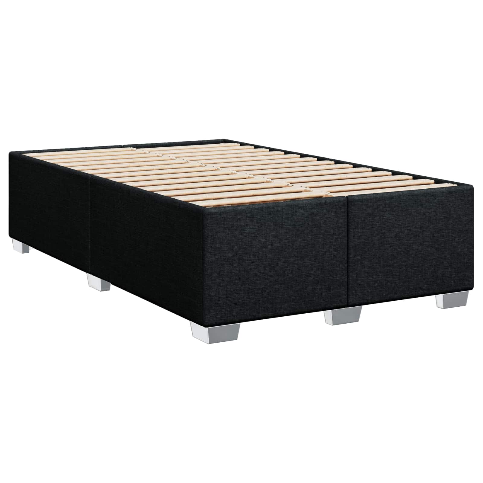 Boxspring Bed met Matras en LED Zwart 120 x 200 cm Stof