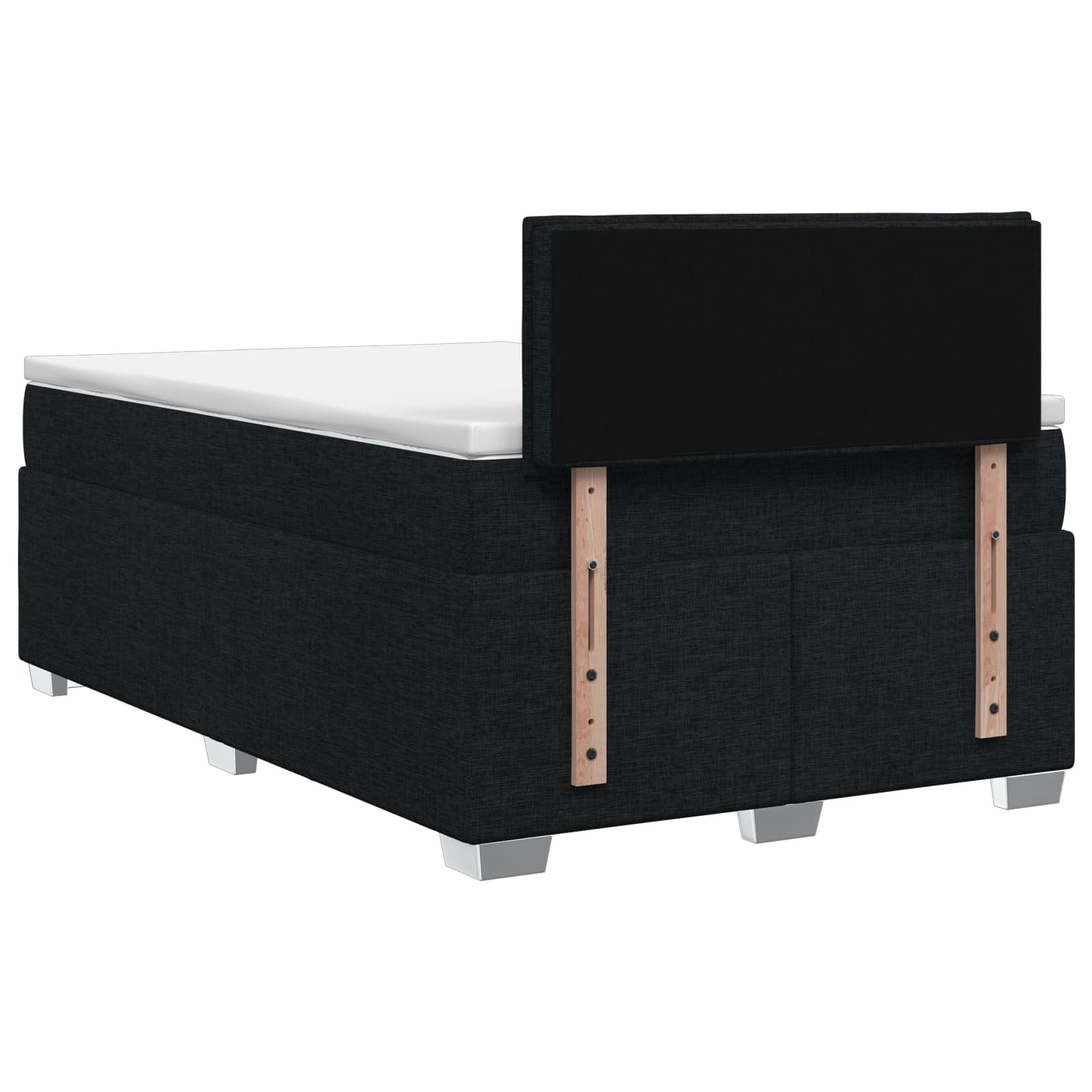 Boxspring Bed met Matras en LED Zwart 120 x 200 cm Stof