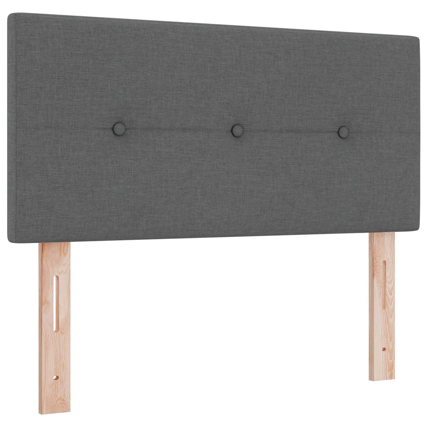 Boxspring Bed met Matras en LED Donkergrijs 120 x 200 cm Stof