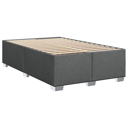 Boxspring Bed met Matras en LED Donkergrijs 120 x 200 cm Stof