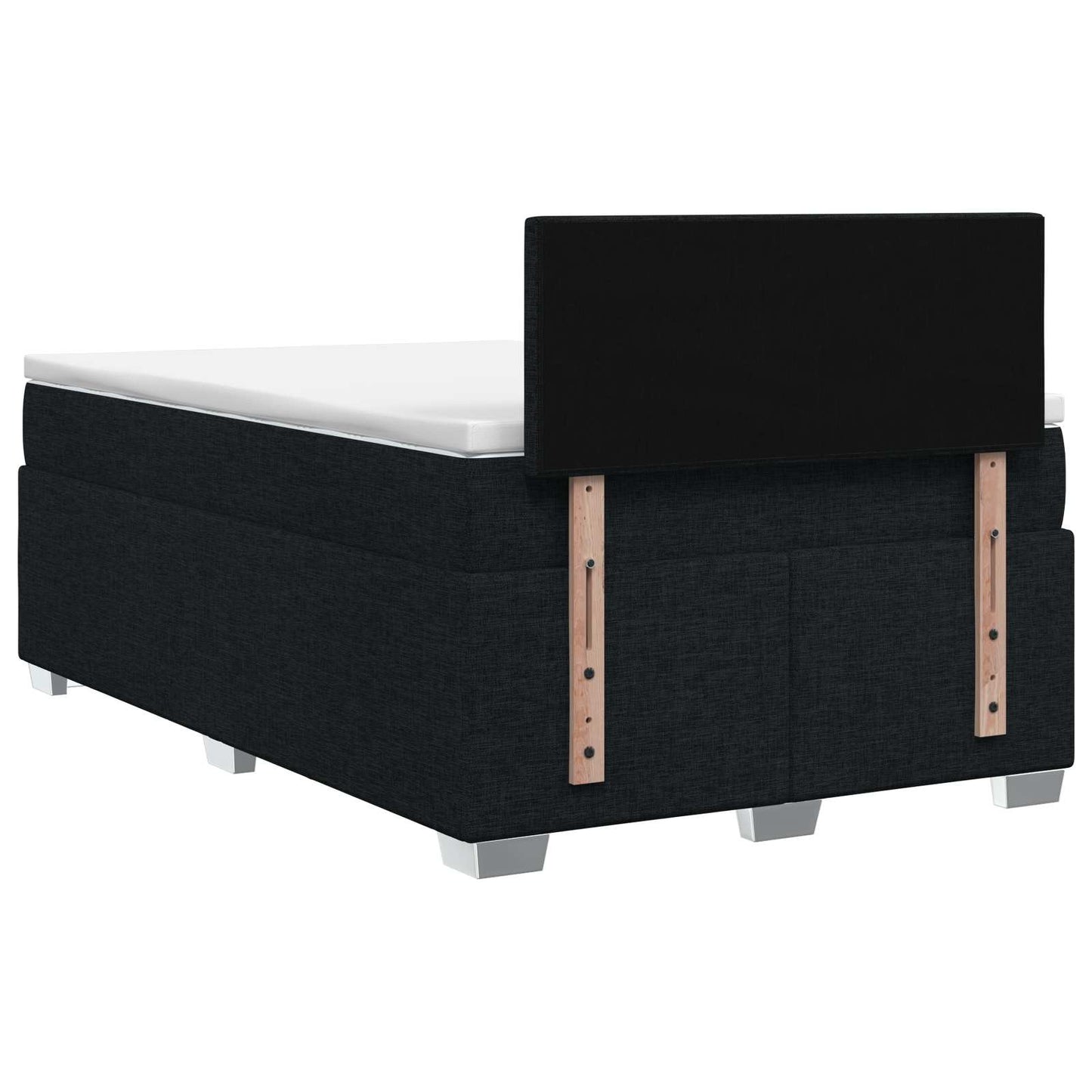Boxspring Bed met Matras en LED Zwart 120 x 200 cm Stof
