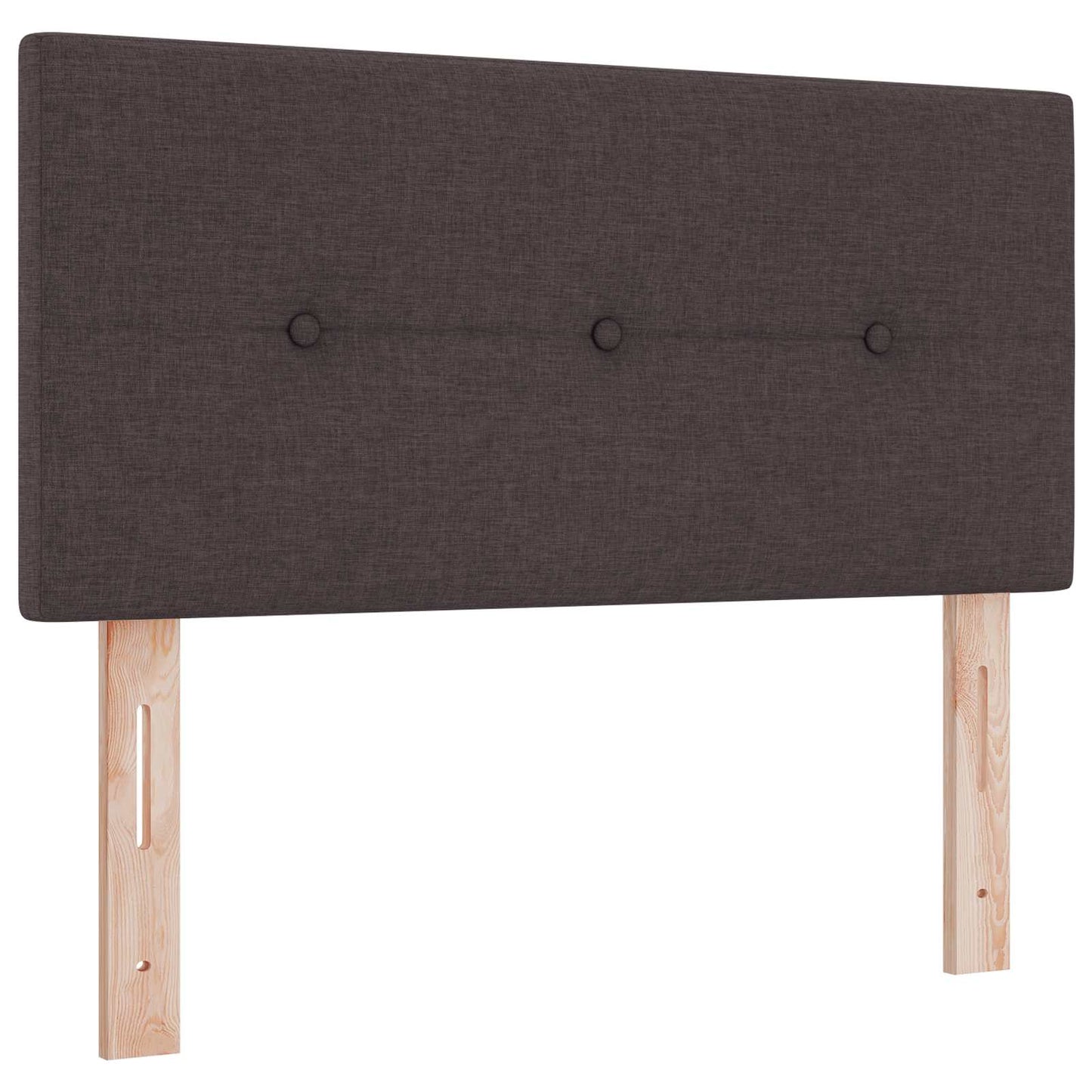 Boxspring Bed met Matras en LED Donkerbruin 120 x 200 cm Stof
