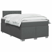 Boxspring Bed met Matras en LED Donkergrijs 120 x 200 cm Stof