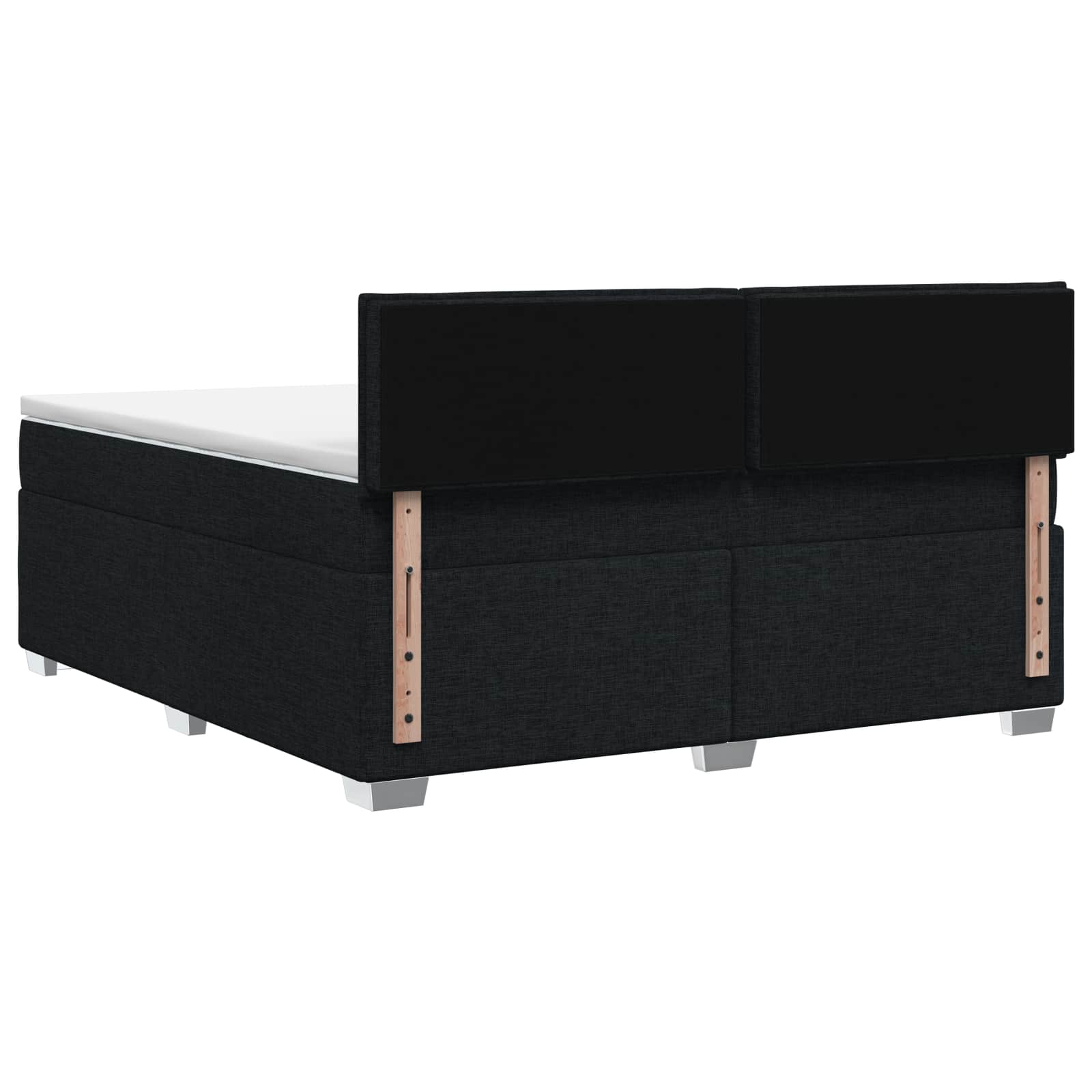 Boxspring Bed met Matras en LED Zwart 140 x 190 cm Stof