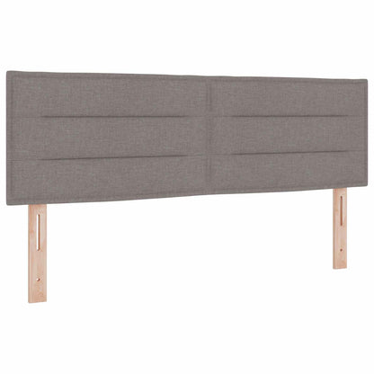 Boxspring Bed met Matras en LED Taupe 140 x 190 cm Stof