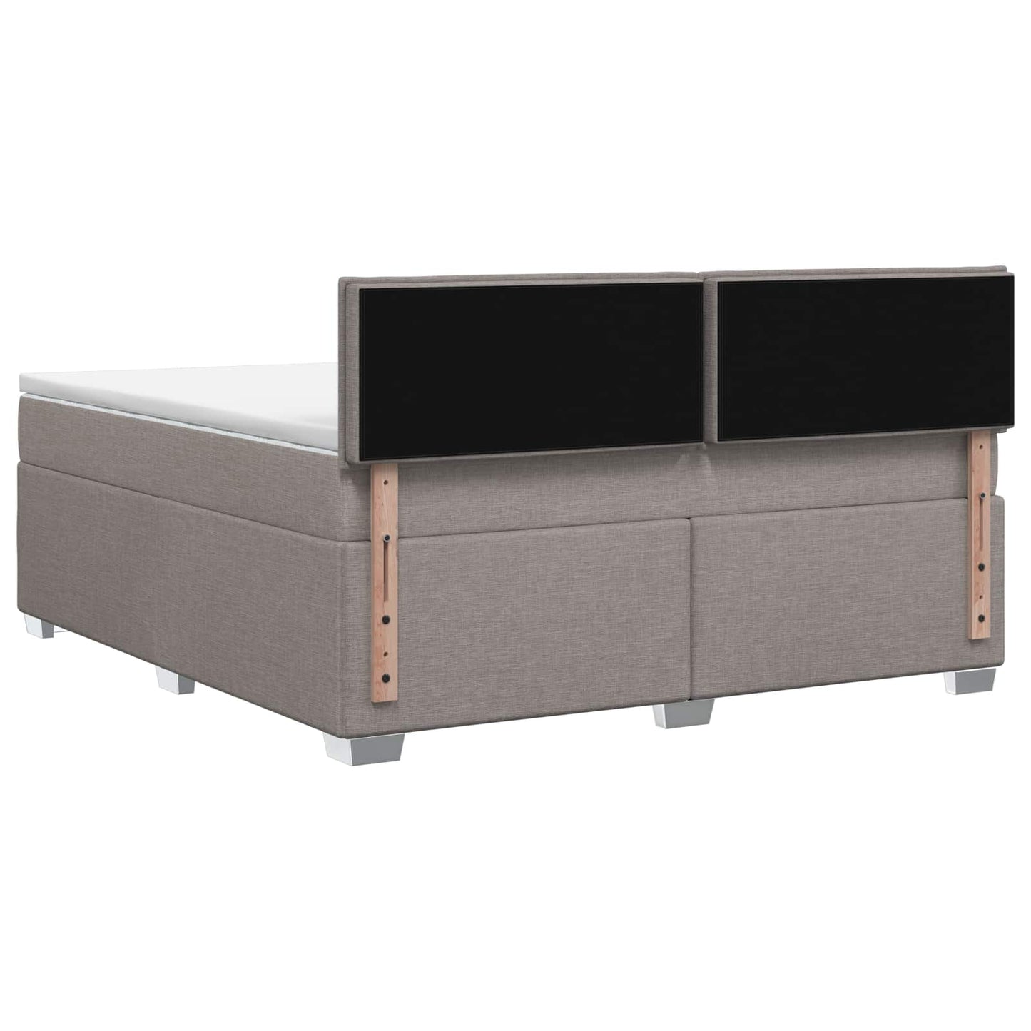 Boxspring Bed met Matras en LED Taupe 140 x 190 cm Stof