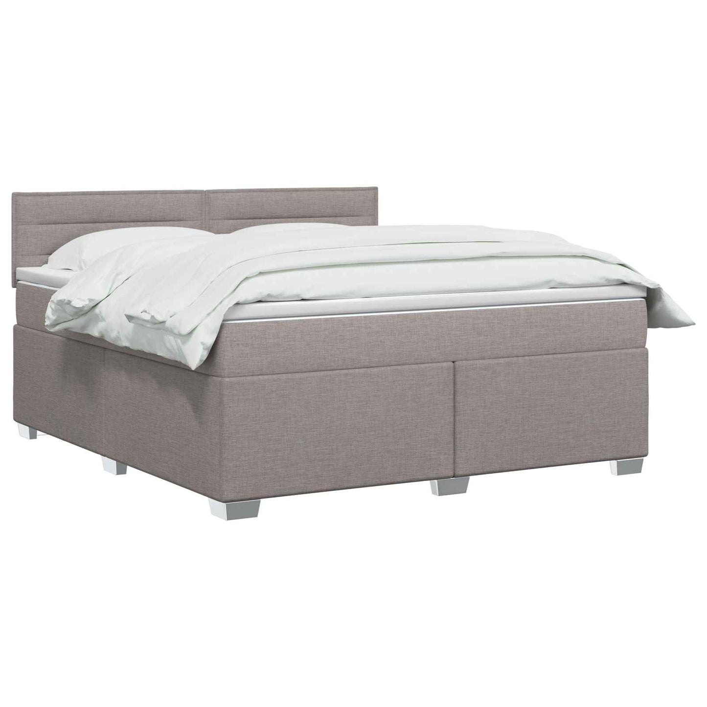 Boxspring Bed met Matras en LED Taupe 140 x 190 cm Stof