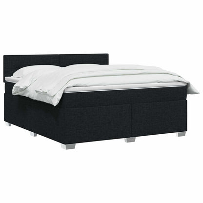 Boxspring Bed met Matras en LED Zwart 140 x 190 cm Stof