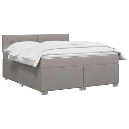 Boxspring Bed met Matras en LED Taupe 140 x 190 cm Stof