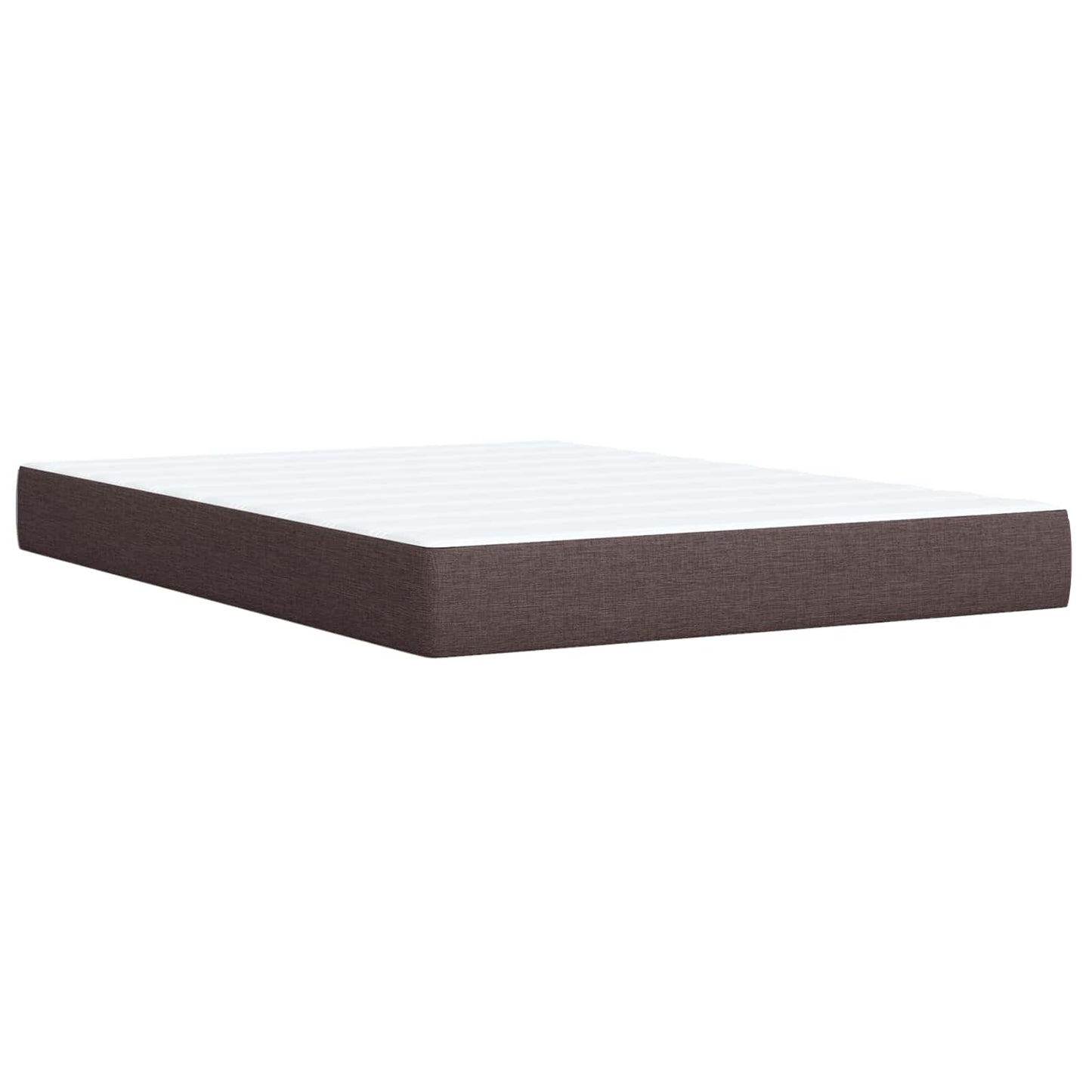 Boxspring Bed met Matras en LED Donkerbruin 140 x 190 cm Stof