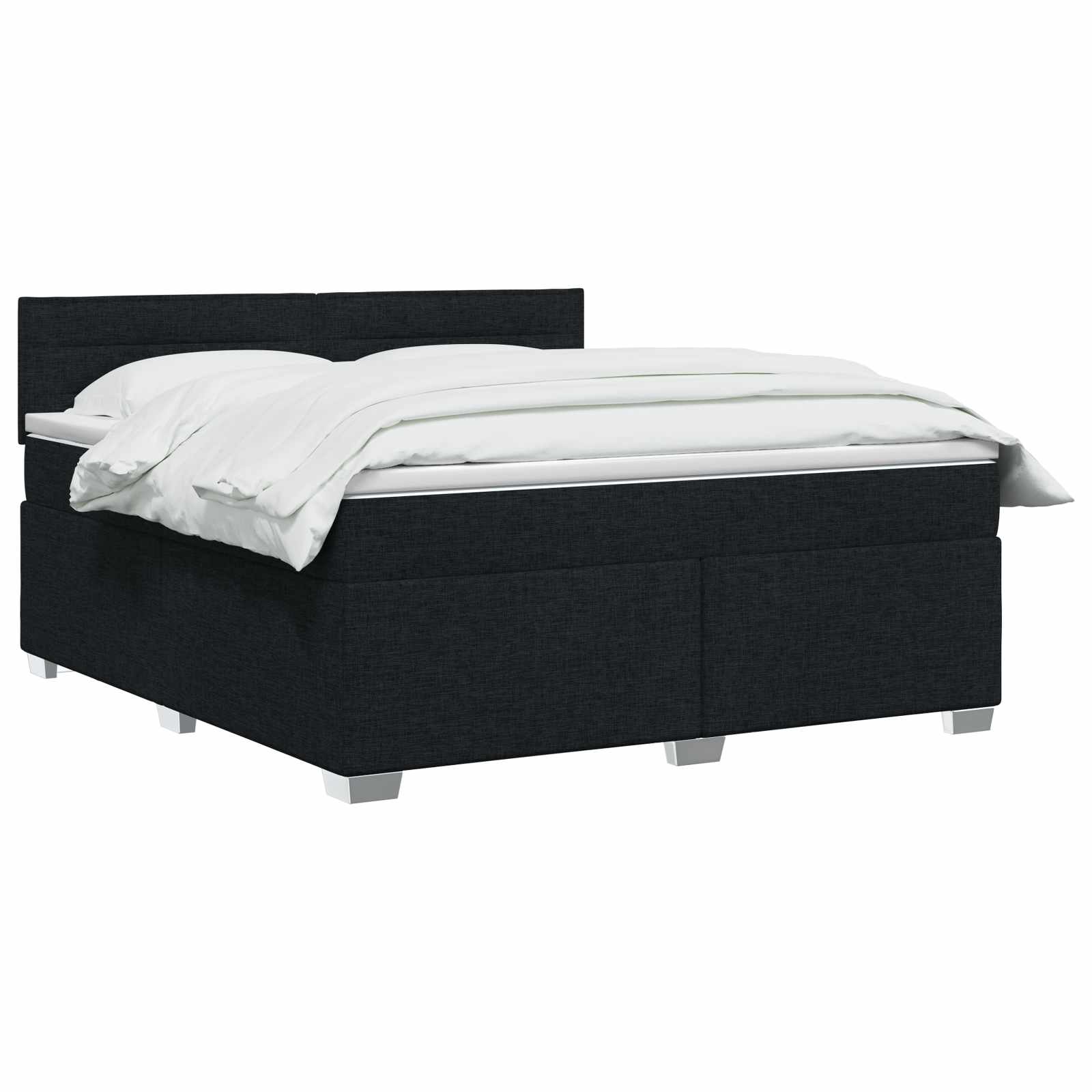 Boxspring Bed met Matras en LED Zwart 140 x 200 cm Stof