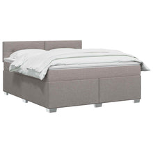 Boxspring Bed met Matras en LED Taupe 140 x 200 cm Stof