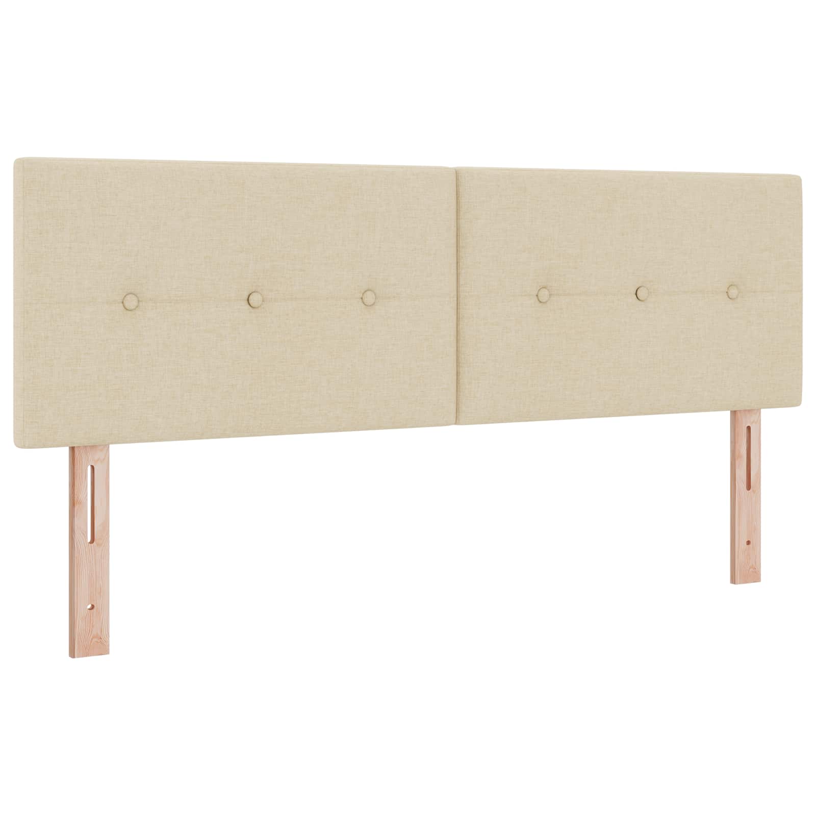 Boxspring Bed met Matras en LED Crèmekleurig 160 x 200 cm Stof