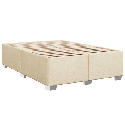 Boxspring Bed met Matras en LED Crèmekleurig 160 x 200 cm Stof