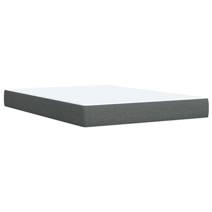 Boxspring Bed met Matras en LED Donkergrijs 160 x 200 cm Stof