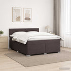 Boxspring bed met matras en LED donkerbruin 160x200 cm