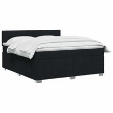 Boxspring Bed met Matras en LED Zwart 180 x 200 cm Stof