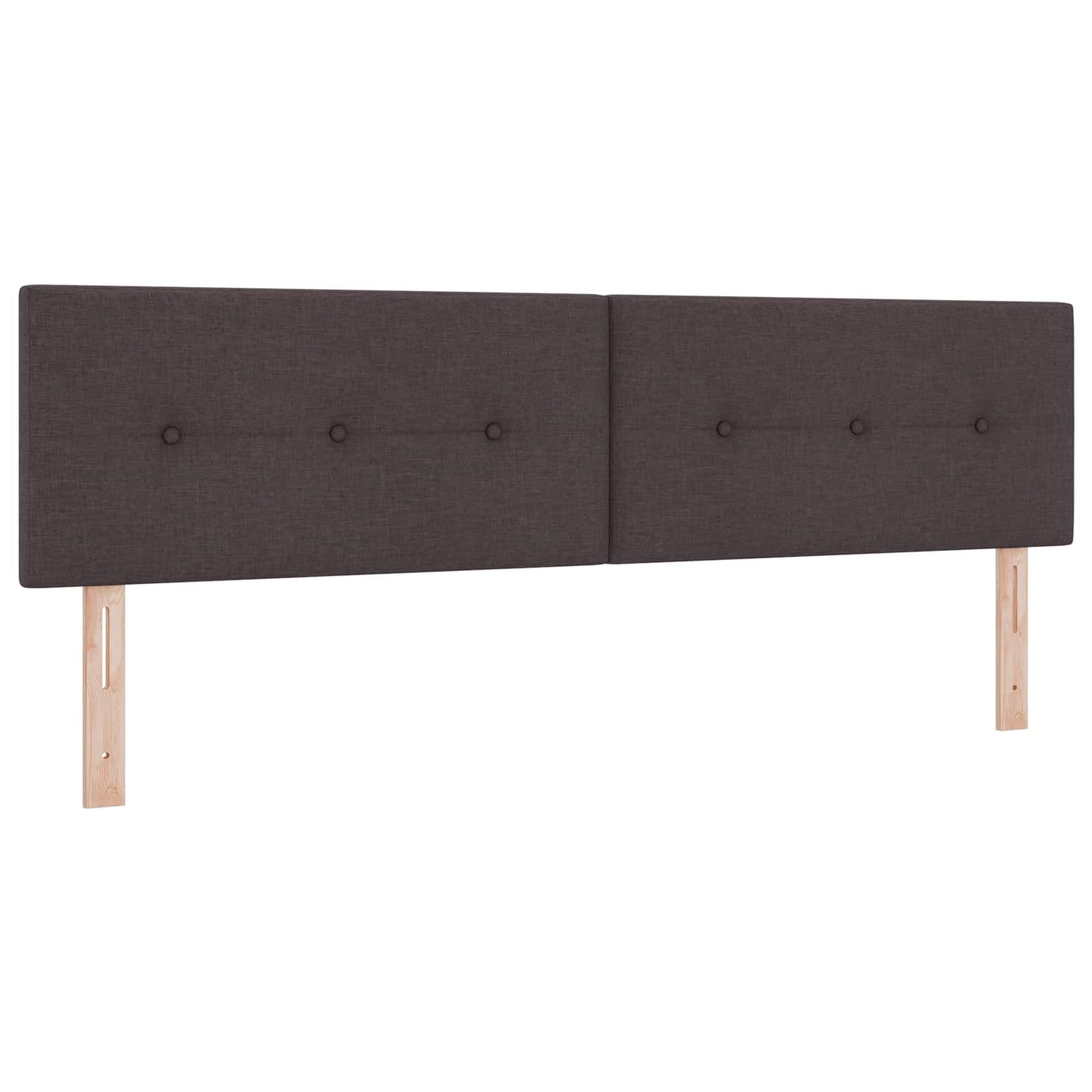 Boxspring Bed met Matras en LED Donkerbruin 180 x 200 cm Stof