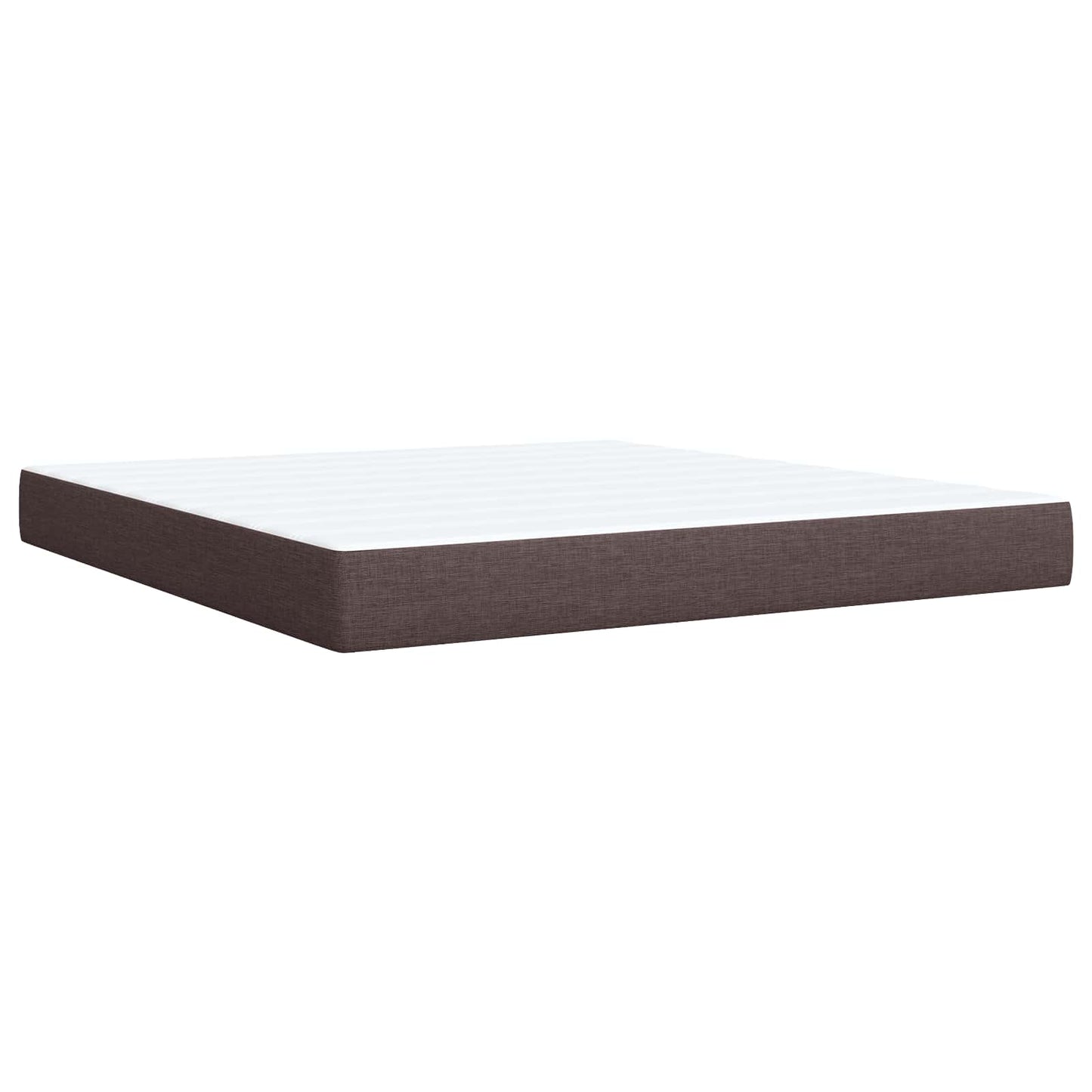 Boxspring Bed met Matras en LED Donkerbruin 180 x 200 cm Stof