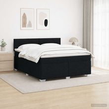 Boxspring Bed met Matras en LED Zwart 140 x 190 cm Stof