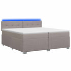 Boxspringbed met matras 200x200 cm taupe