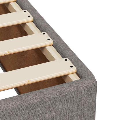 Boxspring Bed met Matras en LED Taupe 200 x 200 cm Stof