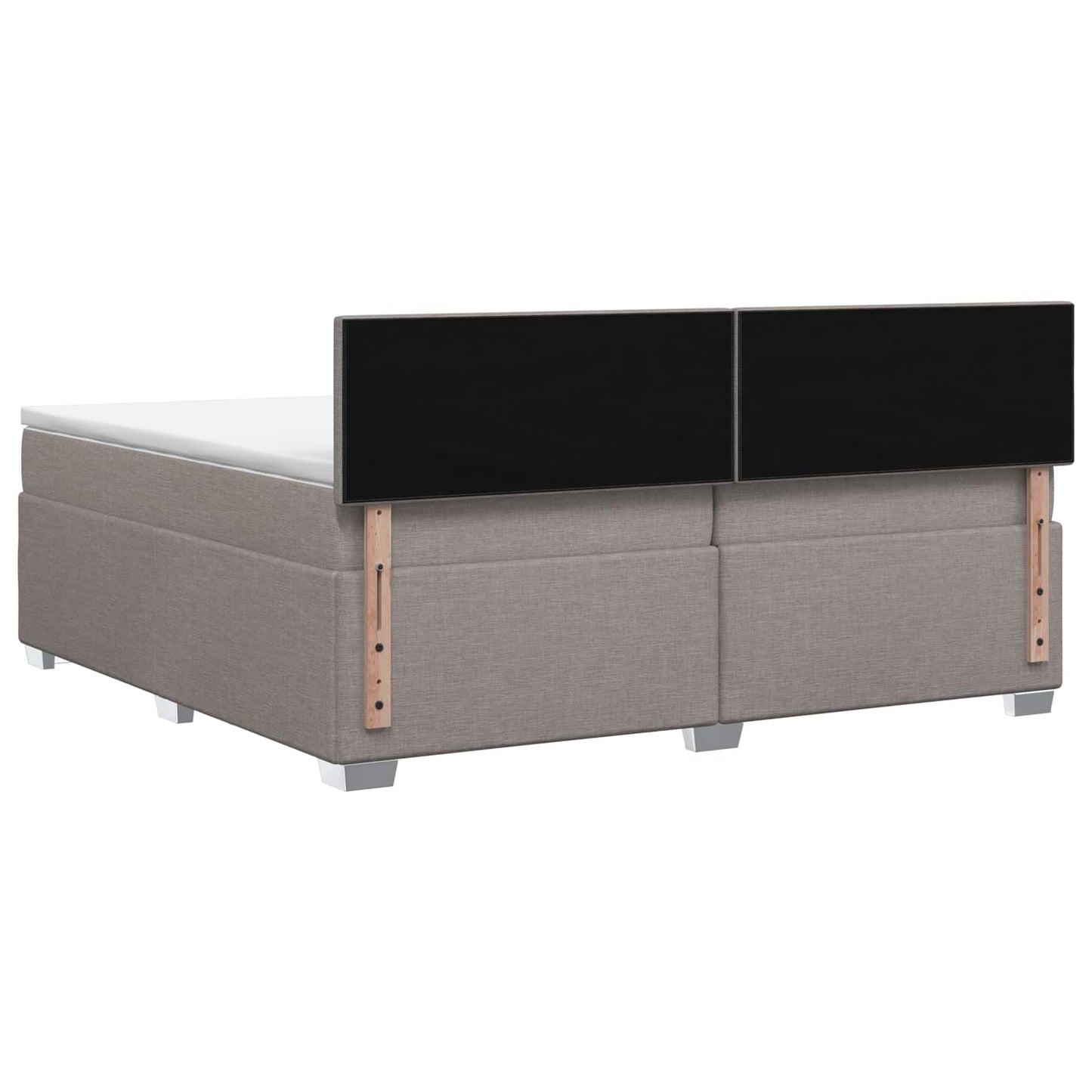 Boxspring Bed met Matras en LED Taupe 200 x 200 cm Stof